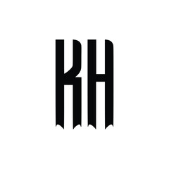 KH monogram logo design letter text name symbol monochrome logotype alphabet character simple logo