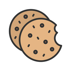 Cookie icon vector image. Suitable for mobile apps, web apps and print media.