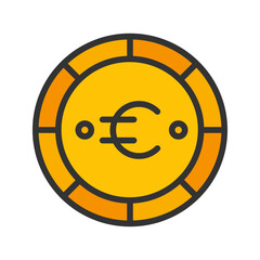 Euro Symbol icon vector image. Suitable for mobile apps, web apps and print media.