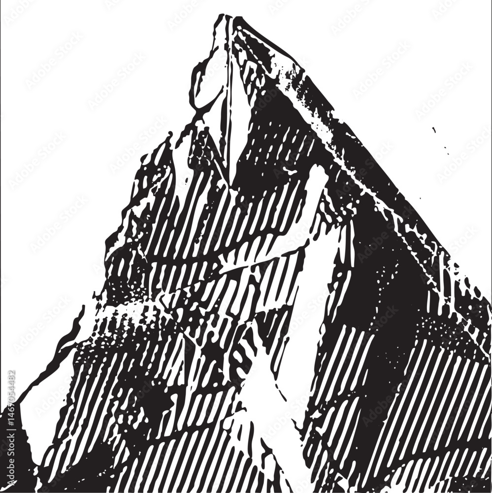 Poster a stark angular mountain peak dominates the .