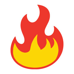 Dynamic Flame Icon – Bold Fire Symbol with Gradient Colors