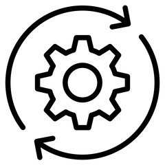 Refresh settings icon in vector illustration