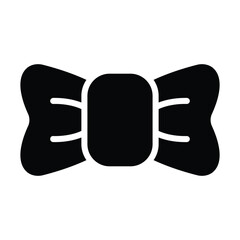 Simple Bow Tie glyph icon. The icon can be used for websites, print templates, presentation templates, illustrations, etc
