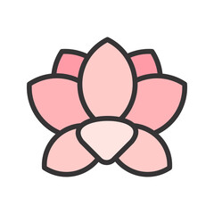 Lotus icon vector image. Suitable for mobile apps, web apps and print media.