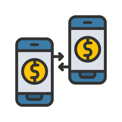 Money Transfer icon vector image. Suitable for mobile apps, web apps and print media.