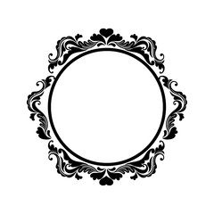 Vintage ornament frame antique style vector design. Hand drawing leaves and nature motif decorative.