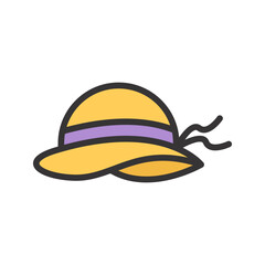 Summer Cap icon vector image. Suitable for mobile apps, web apps and print media.
