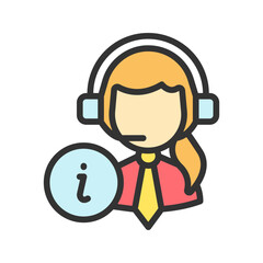 Support and Help icon vector image. Suitable for mobile apps, web apps and print media.