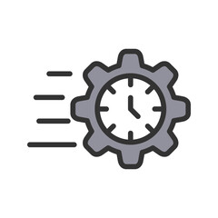 Time Management icon vector image. Suitable for mobile apps, web apps and print media.