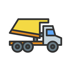 Tipper icon vector image. Suitable for mobile apps, web apps and print media.