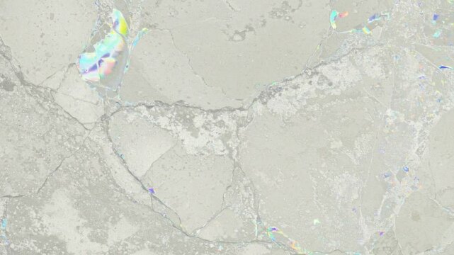 虹色に輝くライトグレーの大理石のテクスチャ背景