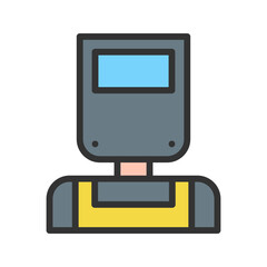 Welder icon vector image. Suitable for mobile apps, web apps and print media.