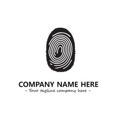 Fingerprint logo company design vector illustration