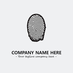 Fingerprint logo company design vector illustration