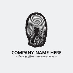 Naklejka premium Fingerprint logo company design vector illustration