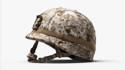 Fototapeta premium A stunning image of military helmet Isolated On White.