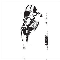 A stylized abstract portrait of a canine head in black and white.
