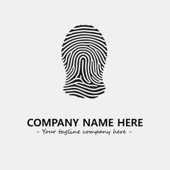 Fingerprint logo company design vector illustration