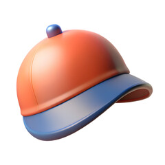Trendy Red and Blue Baseball Cap. Stylish Headwear for Summer