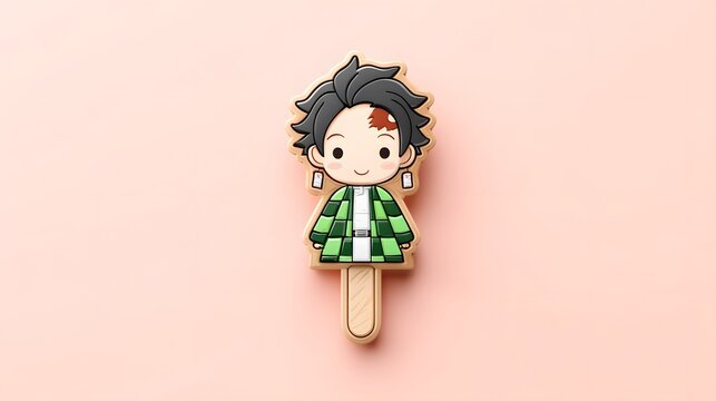 Cheerful popsicle dessert shop art summer vibes with tanjiro