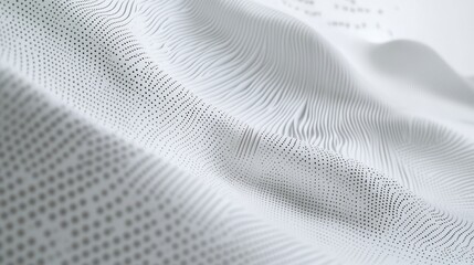 Abstract White Wave Pattern with Dotted Texture