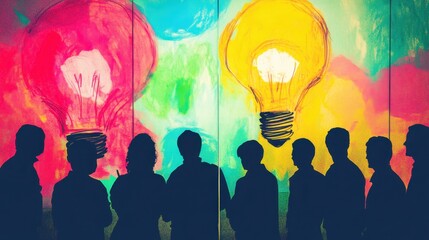 Collaborative brainstorming session with diverse team for creative solutions generating innovative ideas and strategic business planning together