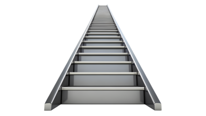 Sleek metal ladder symbolizes economic growth and journey toward overcoming inequality, inviting progress and opportunity