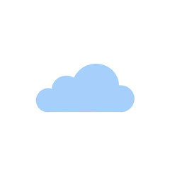 Fototapeta premium Blue Cloud Icon Illustration For Web, App Design, Marketing