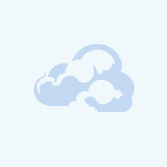 Fototapeta premium Cartoon Cloud Illustration For Weather Forecasts And Web Design