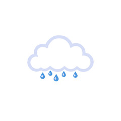 Fototapeta premium Cloud With Rain Icon For Weather Forecasts, Web, Marketing