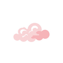Obraz premium Pink Cloud Illustration For Kids Room Decor, Web Design