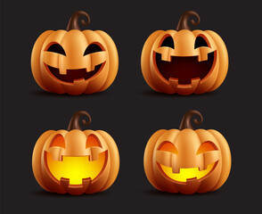 Pumpkin set for Halloween designs