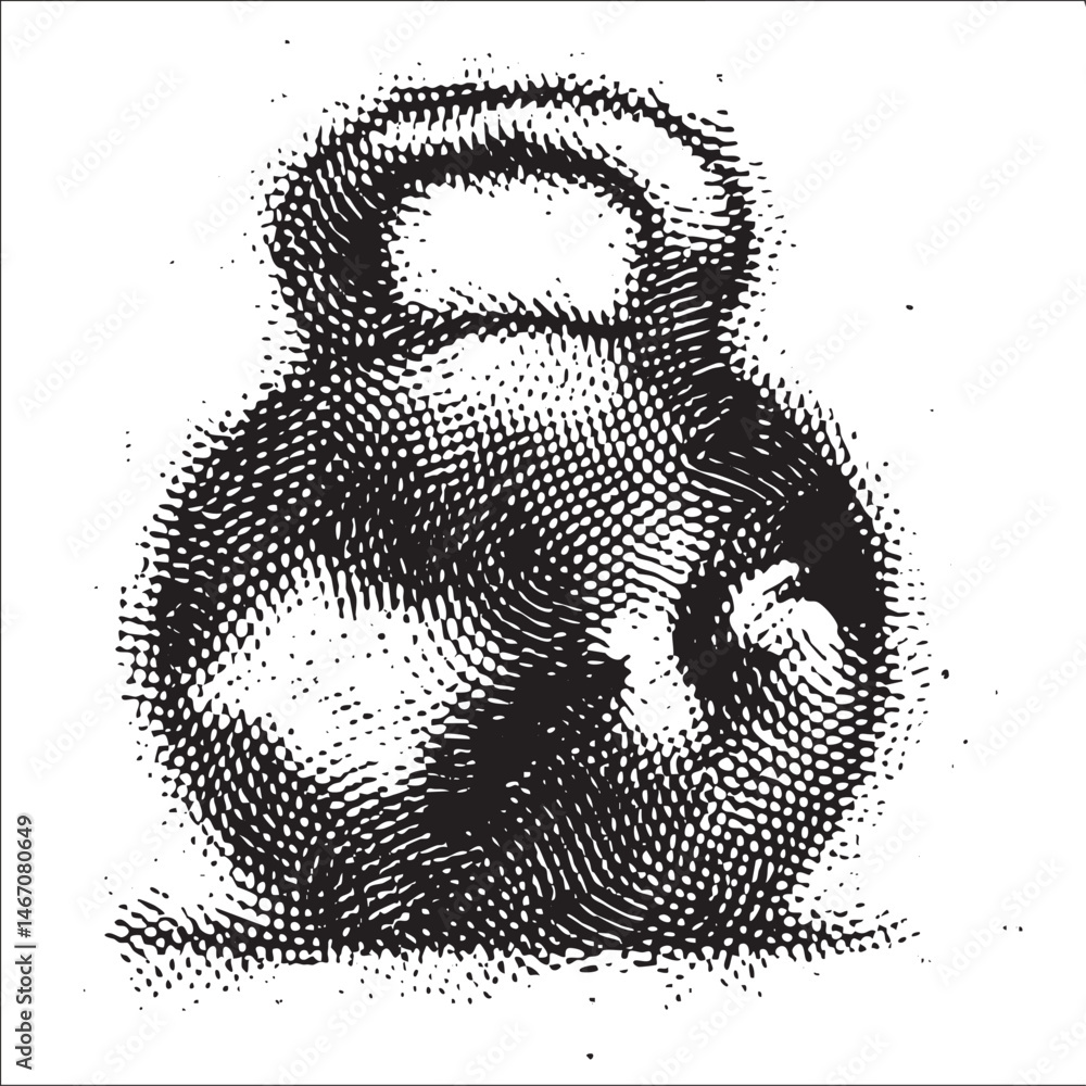 Poster a textured monochrome vase with a raised handle and shadowed face.