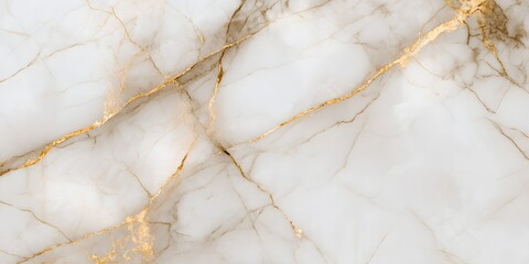 Elegant White Marble Texture with Gold Veins High-Resolution Background Image