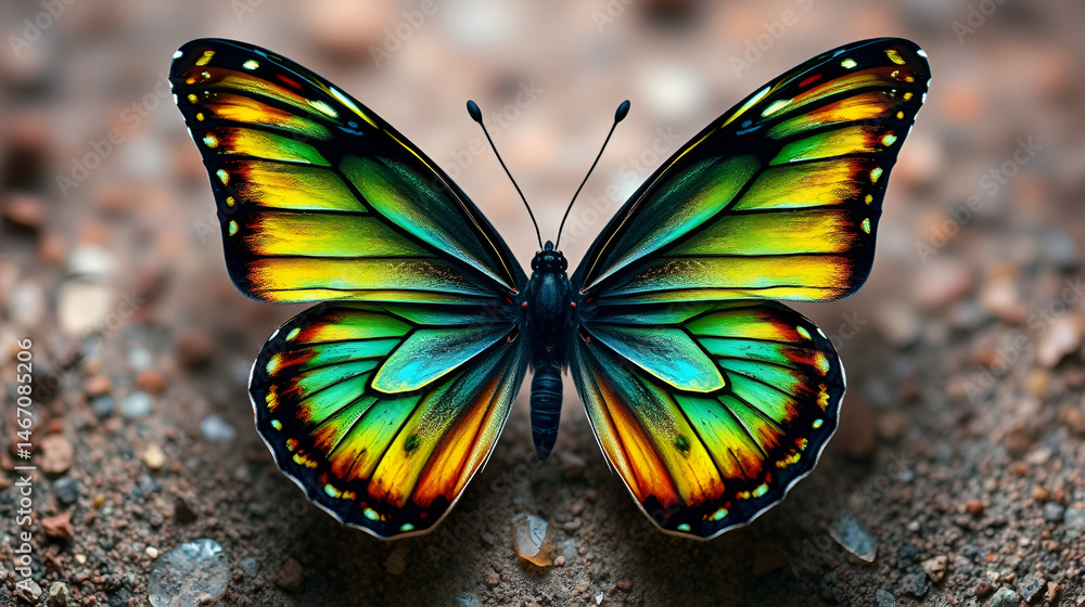 Wall mural the butterfly effect, how small changes in one state of a deterministic nonlinear system can result 