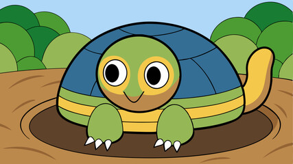 funny turtle on the grass