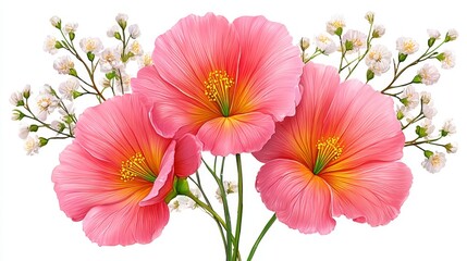 Obraz premium Pink and White Flower Bouquet Closeup