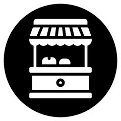 food stand glyph icon