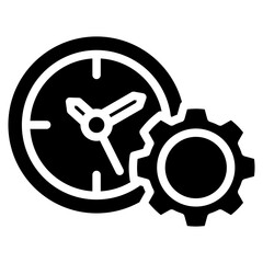 time management glyph icon