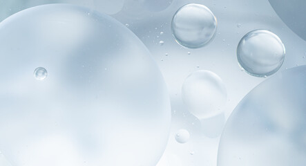 Abstract blue water bubbles background