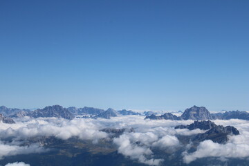 clouds over the mountains