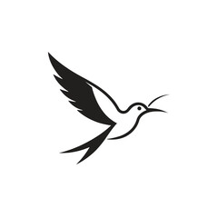 Fototapeta premium Bird-Logo-Flying-Silhouette-Minimalist-Design-Illustration
