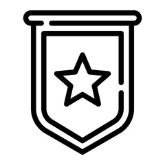 Obraz premium flag line icon