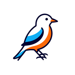 Fototapeta premium Colorful-Bird-Logo-Design-Simple-Bird-Icon-Modern-Bird-Illustration