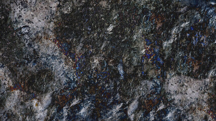 various textures combined with great stone photo. Close up stone. Blending