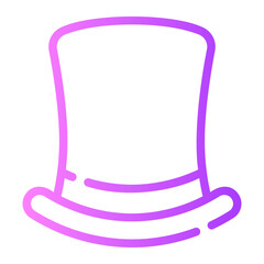 top hat gradient icon