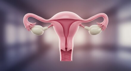 Detailed 3D Model of the Female Reproductive System Anatomy