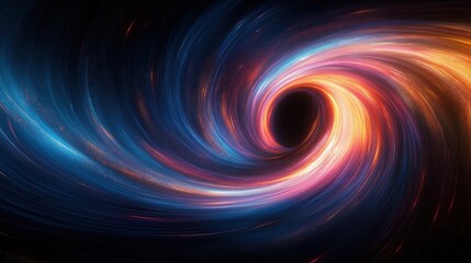 Obraz premium Vibrant abstract swirling light vortex, cosmic energy background