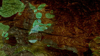 various textures combined with great stone photo. Close up stone. Blending