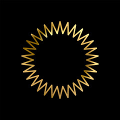 Outline Gold Star icon. Holiday stars line art